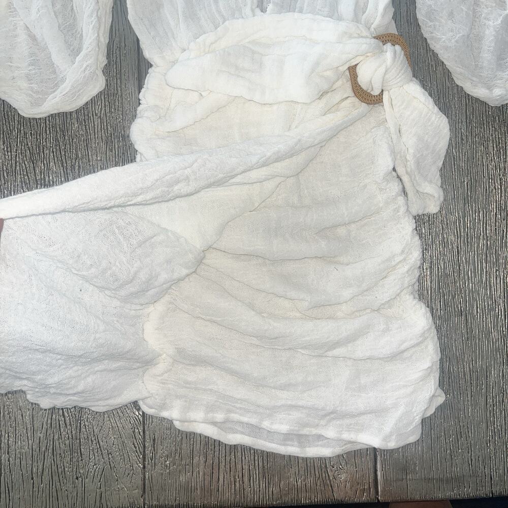 Jens Pirate Booty Hillview Midi Dress Gauze White Boho Revolve XS/S NWT $202 - Picture 4 of 9